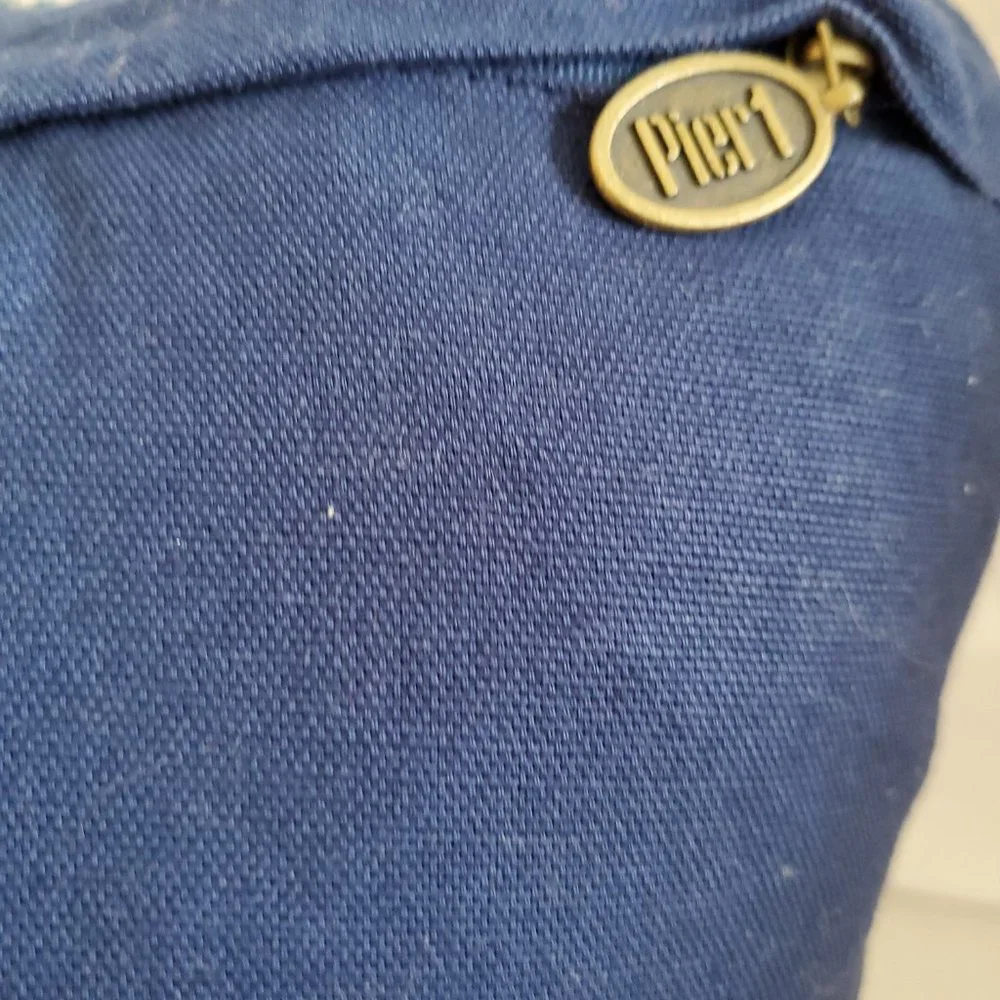 Pier 1 Blue Shaded Threads Pillow